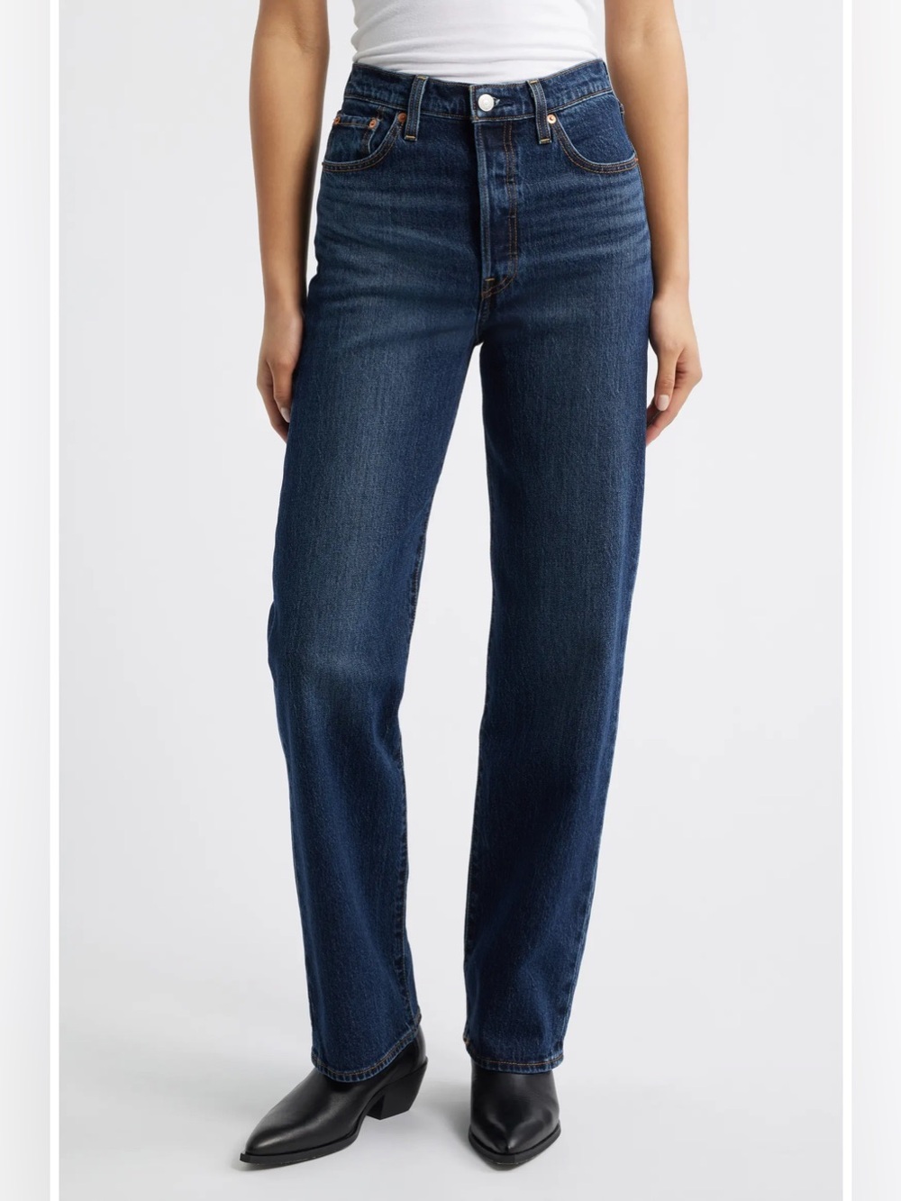 🌻Levi's Ribcage High Waist Straight Leg Jeans  Super Hi-Rise Full Length sz. 28 - Picture 2 of 11